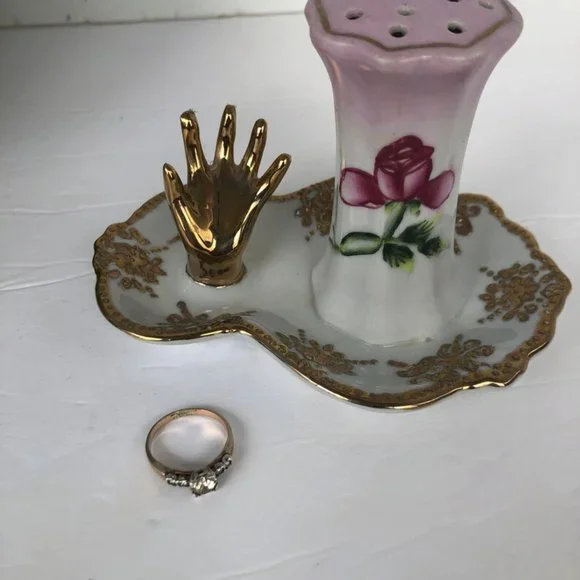 Victorian Hat Pin holder, Ring Tray Antique Victorian Dresser Decor Vanity Decor - Picture 5 of 6
